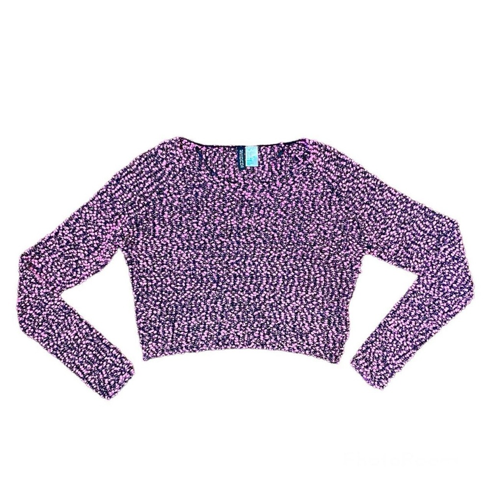 Black and Pink Fuzzy Sweater